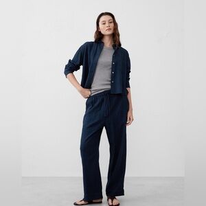 Banana Republic Dark Blue Wide-Leg Pants set